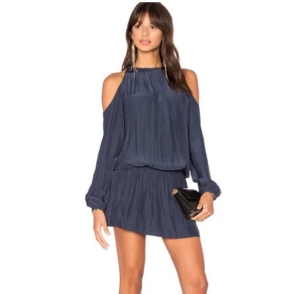 Ramy Brook Lauren Cold Shoulder Dress in Navy. Size XS. - Picture 1 of 9